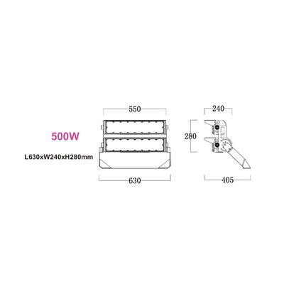 500W LED Strahler Stadium 85.000 lm 5050 LEDs Philips Xitanium Netzteil