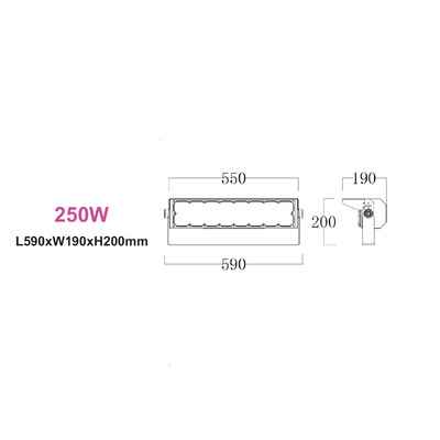 250W LED Strahler Stadium 42.500 5050 SMD LEDs + Meanwell NT