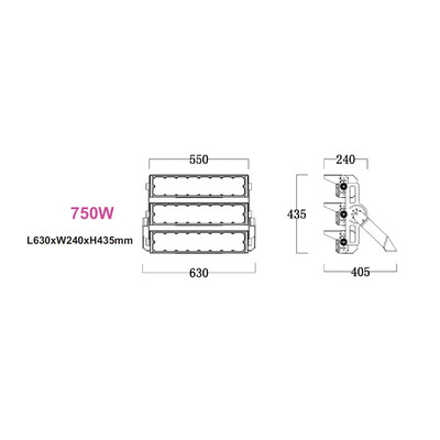 750W LED Strahler Stadium 127.500 Lumen 5050 SMD LEDs Meanwell NT