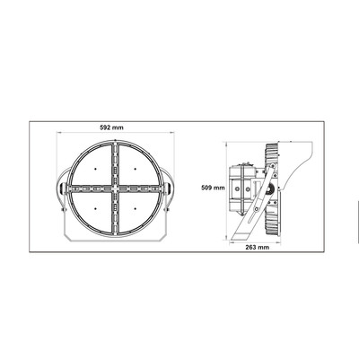 600W LED Strahler Stadium R7 108.000 Lumen CREE 5050 LEDs 20 5000K