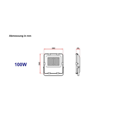 100W LED Auenstrahler 4000K 15.000lm 90 CRI80 Philips Xitanium Netzteil