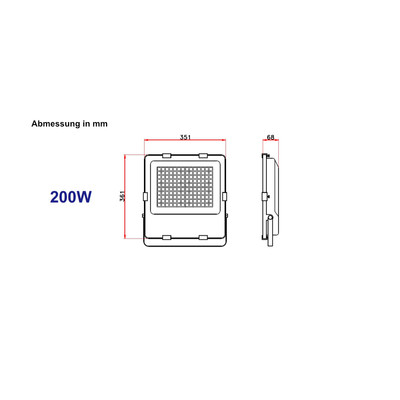 200W LED Auenstrahler 4000K 30.000lm 90 CRI80 Philips Xitanium Netzteil