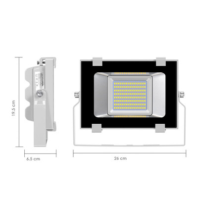 50W LED Auenstrahler D6 Serie IP65 6.000lm 120 Kaltwei 6000 K