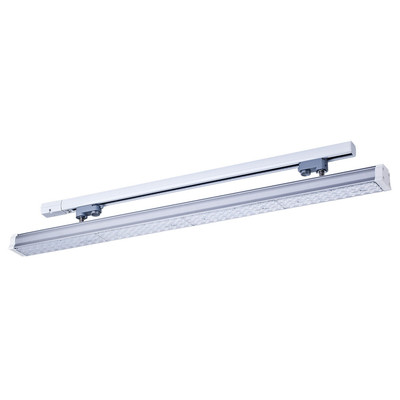 LED Linearleuchte Lens 3-Phasen 80W 120cm 10.400 Lumen silber