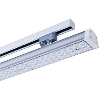 LED Linearleuchte Lens 3-Phasen 80W 120cm 10.400 Lumen silber