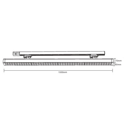 LED Linearleuchte Lens 3-Phasen 80W 120cm 10.400 Lumen wei