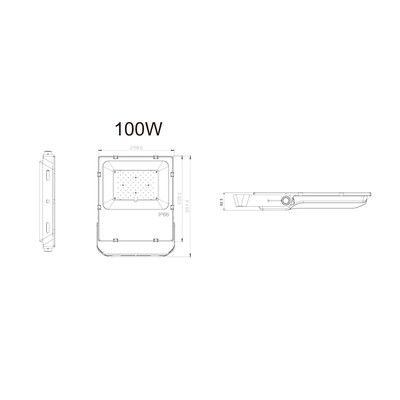 100W LED Auenstrahler CREE LEDs 5000K 15.000lm OSRAM Netzteil