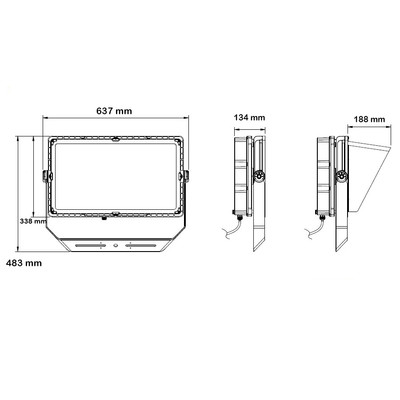 600W LED Strahler Extreme 114.000 Lumen Bridgelux LEDs + Meanwell 5700k