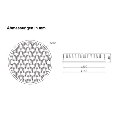 LED Comb Line Einbaustrahler 26W UGR19  210mm wei OSRAM Netzteil 5000 K