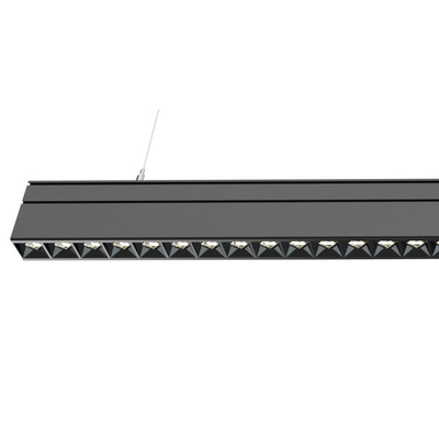 LED Pendelleuchte 40W 2.4 G Dimmbar + 2700K bis 6500K UGR<19 schwarz